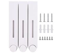 DriKou Shower Soap Dispenser Wall Mount 3 Chamber Shampoo Dispenser (6028 Blanca Tres Tazas)