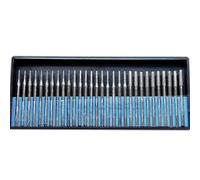 Drilax Brocas de diamante para piedra, juego de 30 piezas (1 mm, 2 mm, 3 mm) para vidrio, piedras preciosas y joyas, vástago de 1/8 pulgadas compatible con herramientas rotativas Dremel, suministros