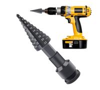 Drill - 0-0.87inch Multi-Functional Step Drill | Step Cone Drills Bit | Industrial Grade DrillBit | Multi Size Hole Stepped Up Drills Bit Tools for Metal, Stainless Steel, Aluminum, Wood