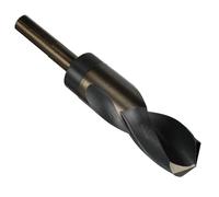 Drill America Broca KFD de 1-7/16 pulgadas, vástago reducido HSS negro y dorado, vástago de 1/2 pulgada, vástago plano 3, KFDRSD1-7/16