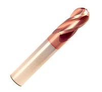 Drill América CDB 1,00 mm carburo fresa 4 flauta 2.00 mm flauta longitud 38 mm de longitud total TiCN único final bola