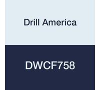 Drill America DWCF758 HSS 6FSE Molinillo de extremo largo 4 flautas 6-1/2" longitud total, 1-3/8" x 1"