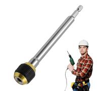 Drill Bit Extension Rod - Quick Release Drill Bit Holder | Hexagonal Quick Release -Locking Extension Rod | Hexagonal Handle Large Head Pop-Up Quick Release for Efficient Bit Changes