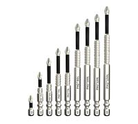 Drill Bit Set - 9 Pieces Magnetic Screwdriver Set | 143g Alloy Steel Anti-Slip High Magnetic Tool, Drill Bit Sets Precision For Creation Enthusiasts Home Repair