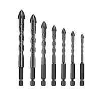 Drill Bit Set, Shock-Resistant Quick-Change Bits, 5.91x2.36x0.59 pulgadas, Anti-Slip Precision Tip, Steel Boring Driver Tools for Wood, Concrete, Plumbing, Cabinet Repair