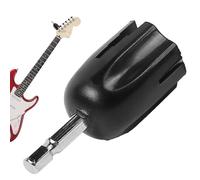 Drill Bit String Peg Winder, Compact Peg Puller Tool, Wear-Resistant Guitar Accessory, Efficient Crank for Acústica, Electric, and Bass Instrument Maintenance Black