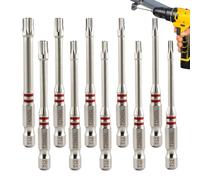 Drill Bits - 10-Piece (65mm) S2 Steel | Magnetic Power Tool Wrench Set