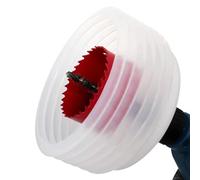 Drill Dust Collector - 7.01x12.5cm LDPE PP Lightweight Durable Thread Bite Hood Stable Structure, Efficient Ash Catch System | Electric Hammer Hole Saw Drilling Protection Tool Home Renovation Work Sa