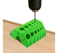 Drill Guide, Bit Block, 1.96x2.2x1.96 Inches 3D Printed Tool Support, 45/90 Degree Angle Aid with Finish, Straight Hole Jig with Utility, Home Accessories for Cabinet Woodworking Shelf and Door Drawer