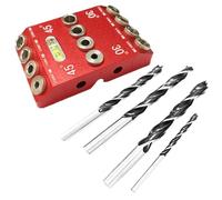 Drill Guide Jig, Drilling Template, Vertical Hole Punch Guide, Accurate Alignment Tool for Deck, Railing, Handrail, Woodworking, Home, DIYers, Professionals, 10.5x7x2.5cm