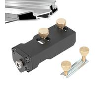 Drill Guide, Multifunctional Aluminum Profile Punching Tool, CNC Aluminum Alloy, Anodized Mechanical Equipment for Hardware and Woodworking, 4.13x1.5x1.97 pulgadas
