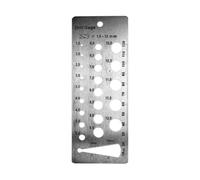 Drill Hole Guide - 1.5-12mm Metric Drill Size Measuring Chart