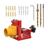 Drill Jig | Pocket Hole Jig, Screw Drill Fixture Guide Aluminum Alloy Woodworking Tool Kit With Dust Collector Head For Cabinets Desks Furniture Diy Crafts Precise Hole Drilling