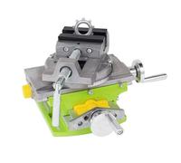 Drill Press Vise, Cross Slide Milling Clamp, 9,65 x 9,84 in Small Bench Mount Holder, Precision Metal Grip Tool, Heavy-Duty Accessory for Woodwork and Machine Projects