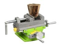 Drill Press Vise - Heavy-Duty Cross Slide Clamp, Small Precision Woodworking Vise with Adjustable Jaw, Compact Steel Construction, for Workshop, Milling Machine, Drilling Projects