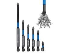 Drill Screwdriver Bit Set - 6-Piece Phillips Cordless Drill Bit Set