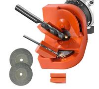 Drill Sharpener for Grinder - Bit Grinding Guide for Workshop | Diamond Corundum with Angled Holder, Bench Mounting Jig, Machine Shop Supplies for HSS, Cobalt, Alloy and Carbide