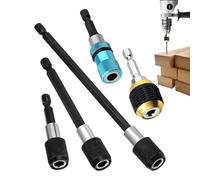 Drill Socket Adapter Set - 1/4 Inch Hex Shank | 5PCS Quick Change Adapter for Power Drill | Socket Converter for Plumbing, Electrical, Industrial, Garage, Projects, Home Improvement