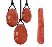 Drilled Jade Eggs Natural Rose Quartz Yoni Egg for Kegel Exercise Crystal Sphere -Drilled_C_with_Box