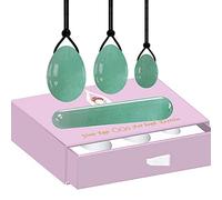 Drilled Jade Eggs Natural Rose Quartz Yoni Egg for Kegel Exercise Crystal Sphere -Drilled_D_with_Box