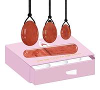 Drilled Jade Eggs Natural Rose Quartz Yoni Egg for Kegel Exercise Crystal Sphere -Drilled_F_with_Box