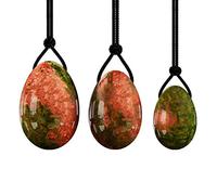 Drilled Yoni Egg Set Rose Quartz Natural Jade Eggs Kegel Exerciser-Blood_Stone_Eggs