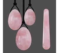 Drilled Yoni Egg Set Rose Quartz Natural Jade Eggs Kegel Exerciser-Magnesite_Eggs