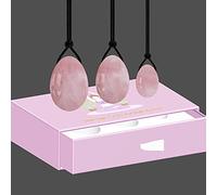 Drilled Yoni Egg Set Rose Quartz Natural Jade Eggs Kegel Exerciser-Rock_Crystal_Eggs