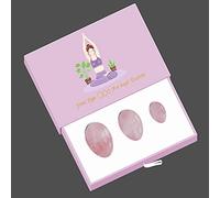 Drilled Yoni Egg Set Rose Quartz Natural Jade Eggs Kegel Exerciser-Tigea_eyes_Eggs