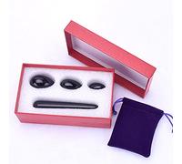 Drilled Yoni Eggs with Yoni Wand Set From Natural Black Obsidian for Women Kegel Exercise-CHINA_With red box