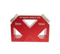 Drilling Attachment Jig - 45° Angle Guide Tool, Inclined Hole Positioning Device, Woodworking Furniture Frame Accessory | Cabinet Deck Craft DIY Projects, Home Stairs Handrail Construction Support