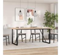Drillkyn Mesa de comedor en forma de O de acero pulverizado, 180 x 80 x 73 cm, pie estable para muebles con placa de montaje para mesa de comedor, escritorio, mesa auxiliar, cocina, oficina, taller