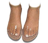 DRIMEE Bailarinas Malla Stretch Strass Mujer - Ultra Cómodas Gemas Brillantes Slip On Transpirables Ligeras Zapatos Planos Verano Casual Antideslizantes,Oro,US5/EU36
