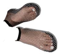 DRIMEE Bailarinas Mujer Cómodas Stretch Mesh Strass - Brillantes Gemas Slip On Transpirables Ligeras Verano Casual Zapatos Planos Antideslizantes,Negro,US7/EU38