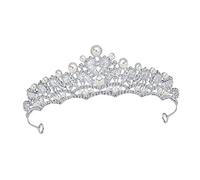 Drinestone Headstone Head Piece for Wedding Bride Crown Boda Cabello Boda Boda Banda de la Corona Corona ACCESORIOS PEA Vestido de novia Plata