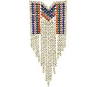 Drinestone Inglés Carta Broches de borla para mujeres Unisex Sparking Party Office Pins Regalos Broches para mujeres