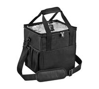 Drink Carrier Bag - Polyester Water Bottle Holder With Strap | Portable 4 Compartment With Adjustable Strap For Outdoor Travel Camping Family Outings, Coffee Beverages Hot And Cold Drinks