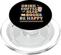 Drink Coffee Read Books Be Happy Pastel Book Lover PopSockets PopGrip para MagSafe
