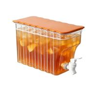 Drink Dispenser - 3.6L Beverage Container with Spigot for Easy Pour Serving | Transparent Cold Drink Pitcher with Leak Resistant Tap, Serving Jug for Juice Beer Coffee Party Barbecue Wedding