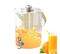 Drink Dispenser, 5L Beverage Container Jug with Spigot, 8.07x10.24 Inch Spill Proof Water & Sturdy, Lemonade Server for Parties, Outdoor Picnic, Camping, Holiday Events, Restaurant