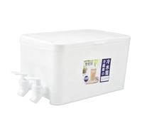 Drink Dispenser, 5L Large Capacity Double Spigot Beverage Tank for Efficient Serving, Leakproof Control System with Easy Pour Function, Home Kitchen Party Camping Use, 9.65x5.91x5.51 inches