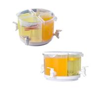 Drink Dispenser for Fridge, Cold Kettle, Juice Server, 4-Grid Design, Rotating Base, Built-In Faucet, Large Capacity, Easy Refill, Space Efficient, Perfect for Parties, Fruit Juice, Cold Water