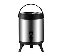 Drink Dispenser for Parties - 15 Inch Large Beverage Server | Stainless Steel Insulated Container - 10l Pu Foam Resin Cooler with 24-48 Hour Refrigeration Ideal for Picnics Camping Beaches Parties