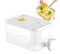 Drink Dispenser - PP 3L 5L 10L | Iced Beverage Container Spigot | Fridge Pa | Juice Containers with Lid, Refrigerator Kettle for Fridge, Bar, Party