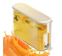 Drink Dispenser - Premium Glass Beverage Dispenser | Juice Dispensers With Spigot | 2.1 Gallon Iced Tea & Lemonade Jug | Fruit Infuser & Ice Cylinder | Leak-Proof Stainless Steel Spout