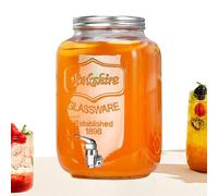 Drink Dispensers for Parties, Leakproof Beverage Dispenser with Spigot, Food-Grade Transparent Pitcher 3l Clear, Hosting Party for Lemonade, Sangría, Cocktails