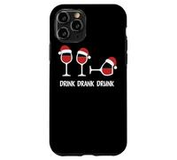 Drink Drank Drunk - Camiseta Divertida de Navidad Vino Carcasa para iPhone 11 Pro