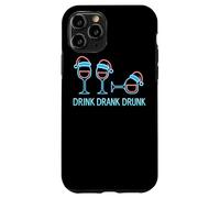 Drink Drank Drunk - Camiseta Divertida de Navidad Vino Carcasa para iPhone 11 Pro