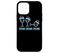 Drink Drank Drunk - Camiseta Divertida de Navidad Vino Carcasa para iPhone 12 Mini