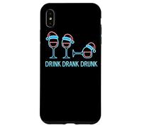 Drink Drank Drunk - Camiseta Divertida de Navidad Vino Carcasa para iPhone XS MAX